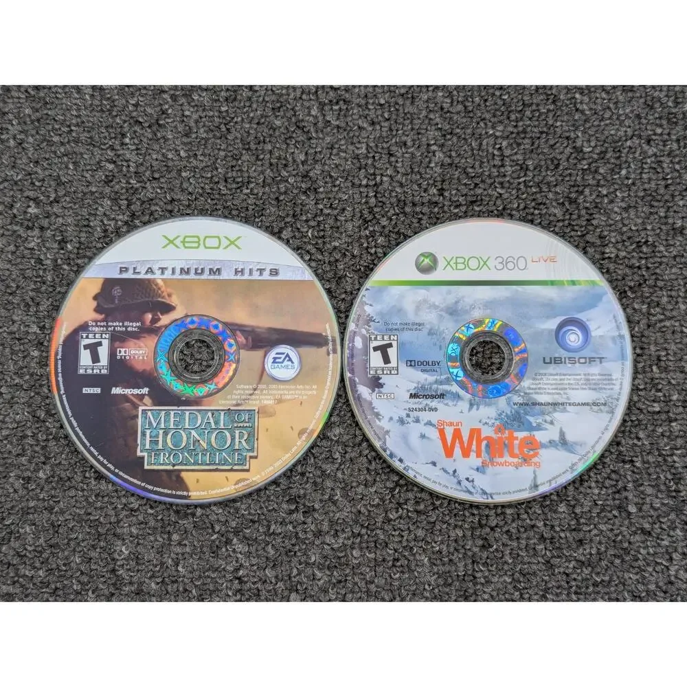 Lot of 10 Xbox 360 + Xbox Games Loose Discs in Jewel Cases Tested